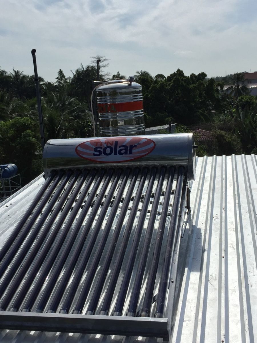 TPN Solar thi công và lắp đặt máy 180 lít nhà Chú Túc, H. Châu Thành A, Tỉnh Hậu Giang